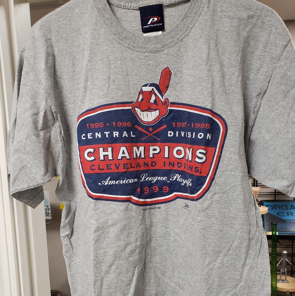 Vintage 1999 Cleveland Indians ProPlayer AL Playoff Men's T, Size L